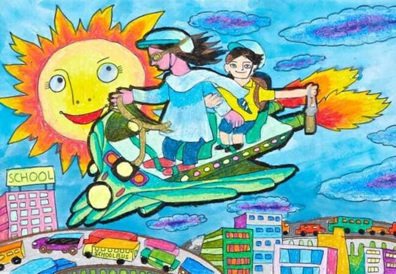 tranh trẻ thơ lớp 5 dễ vẽ