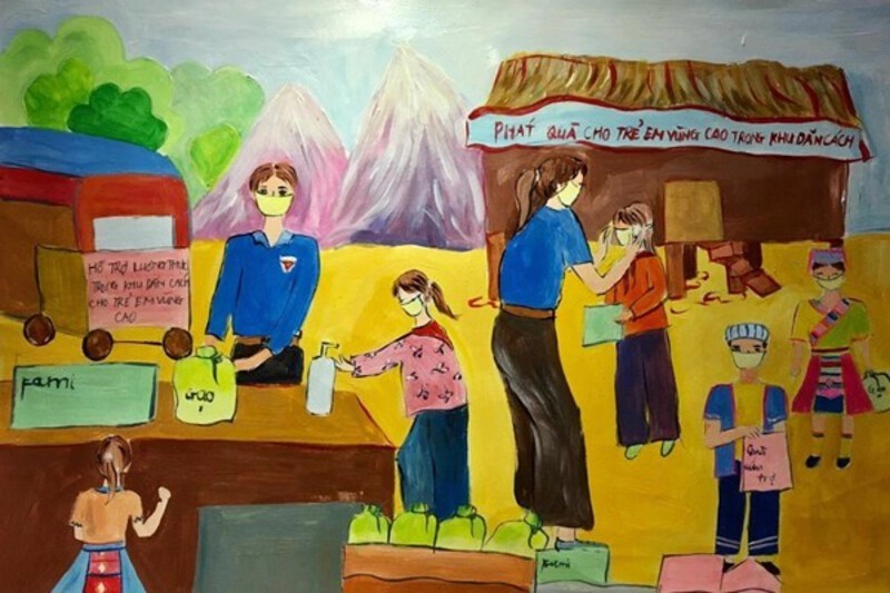 tranh từ thiện ở vùng cao