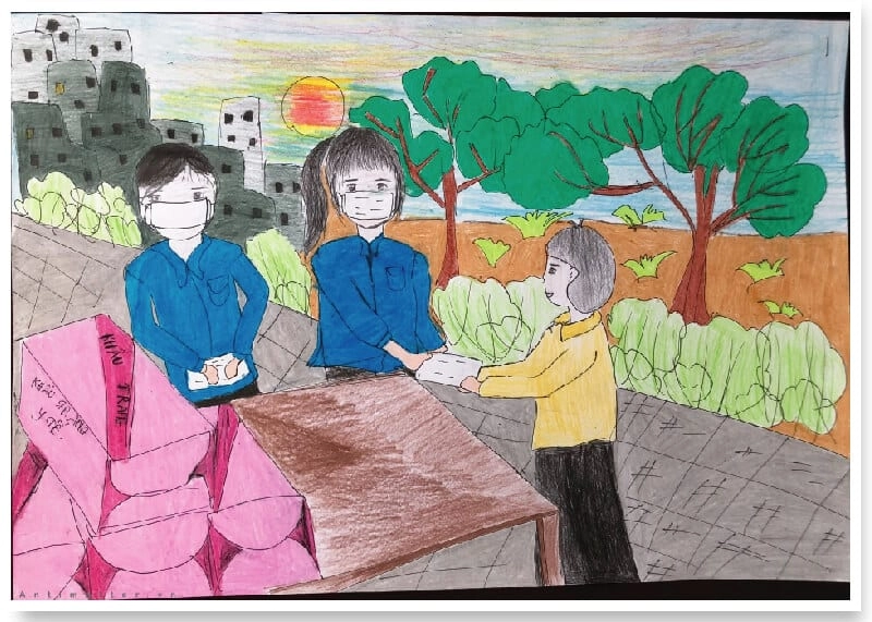 tranh vẽ Đoàn Thanh Niên dễ vẽ