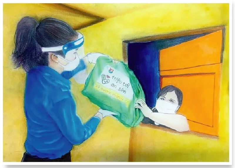 tranh vẽ Đoàn Thanh Niên ở địa phương