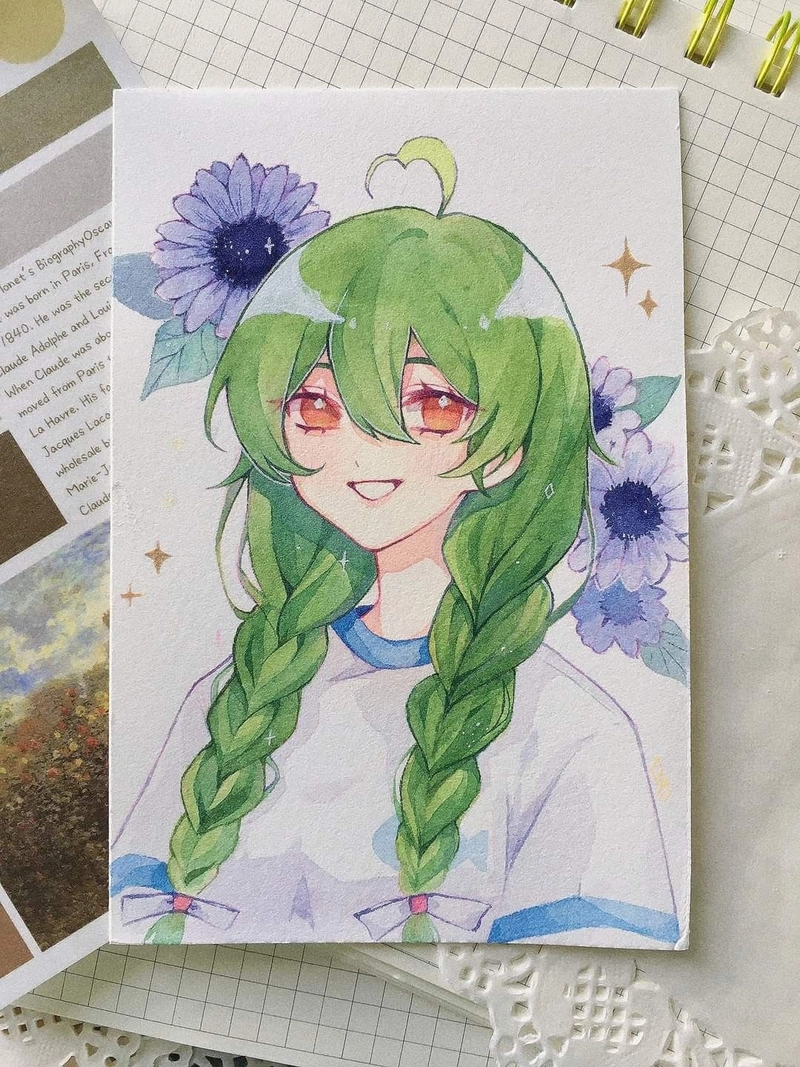 tranh vẽ anime nữ xinh xắn