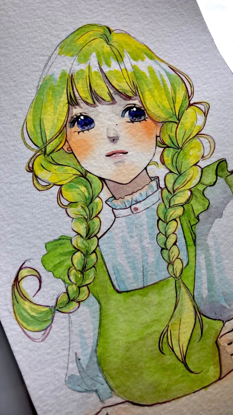 ảnh vẽ chân dung anime nữ đẹp