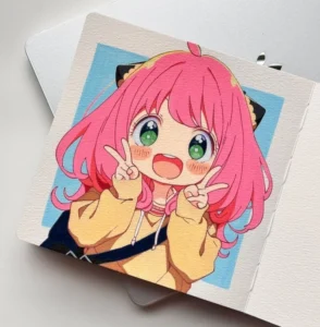 vẽ tranh chân dung nhân vật anime nữ