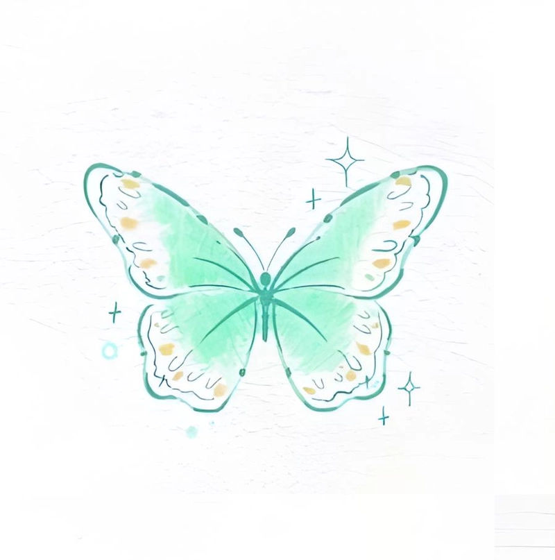 tranh vẽ bươm bướm đẹp