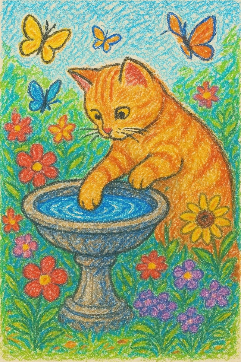 tranh vẽ con mèo