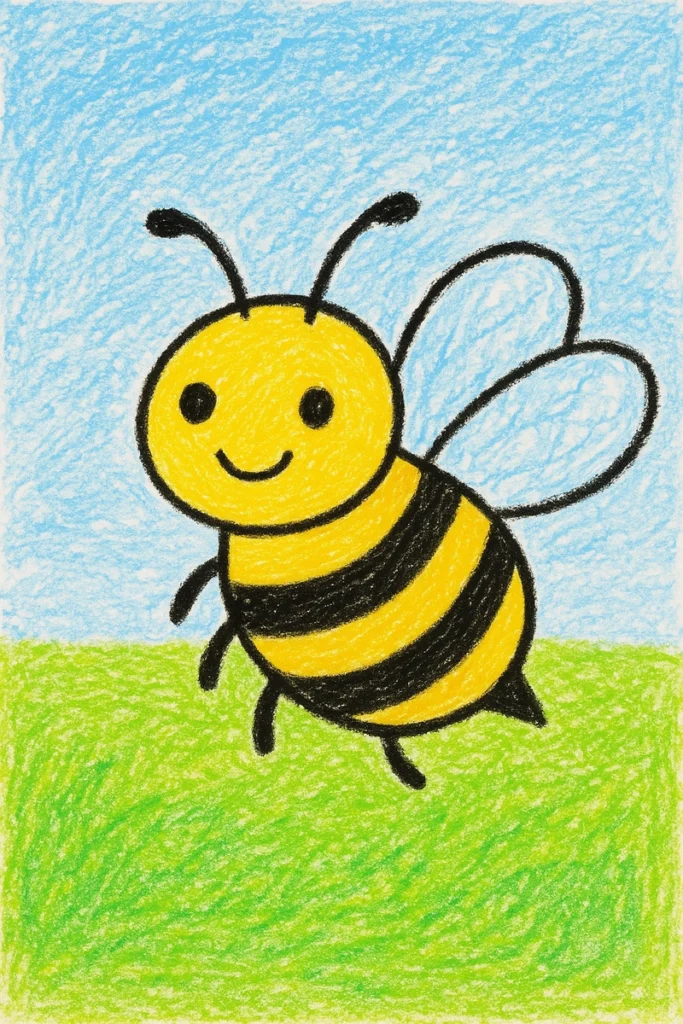 tranh vẽ con ong cho bé