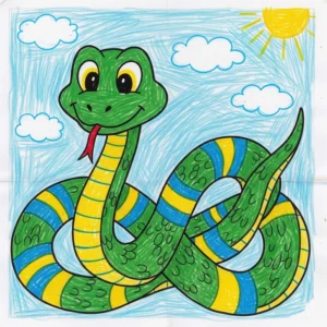 tranh vẽ con rắn đẹp