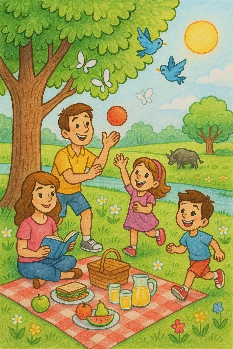tranh vẽ cuộc sống quanh em gai đình