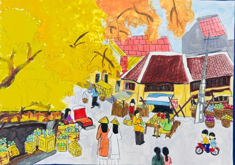 tranh danh lam thắng cảnh màu 