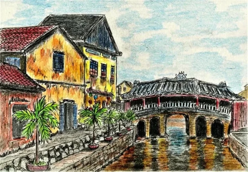 vẽ tranh danh lam thắng cảnh 