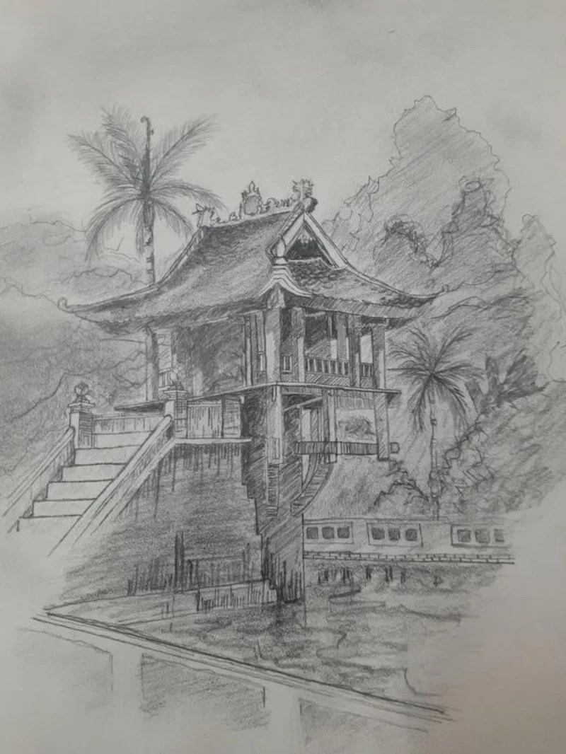 tranh danh lam thắng cảnh đẹp 