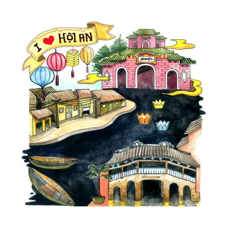vẽ danh lam thắng cảnh ở việt nam 