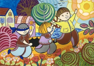 tranh vẽ đề tài ý tưởng trẻ thơ dành cho học sinh lớp 3