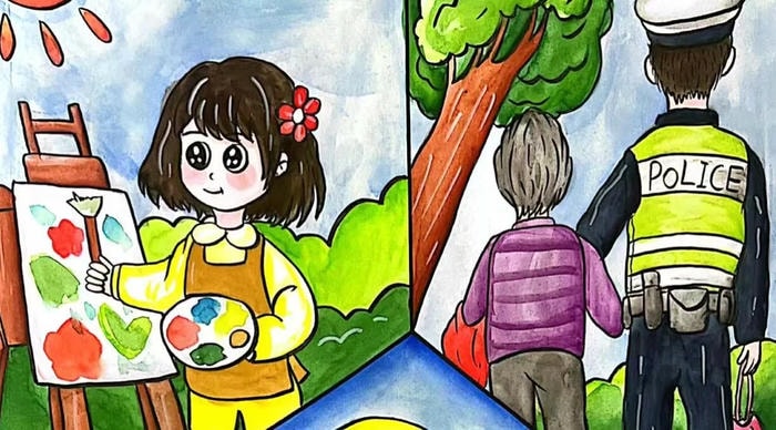 tranh vẽ giúp đỡ người khó khăn