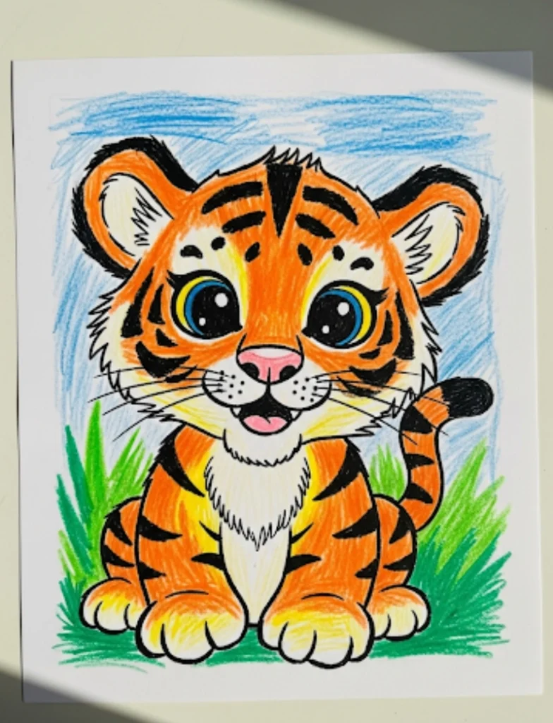 tranh vẽ hổ cho bé