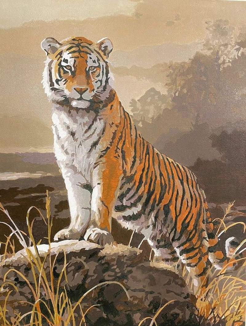 tranh vẽ hổ lớn