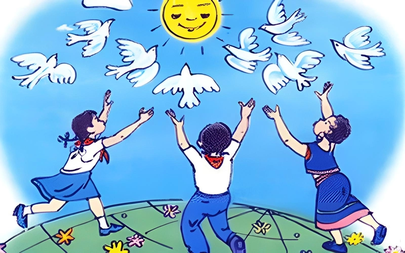 tranh vẽ hòa bình thế giới đơn giản