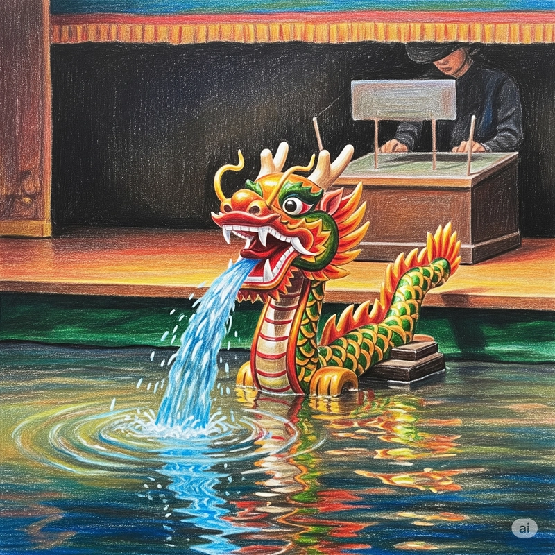 tranh rối nước dân gian 