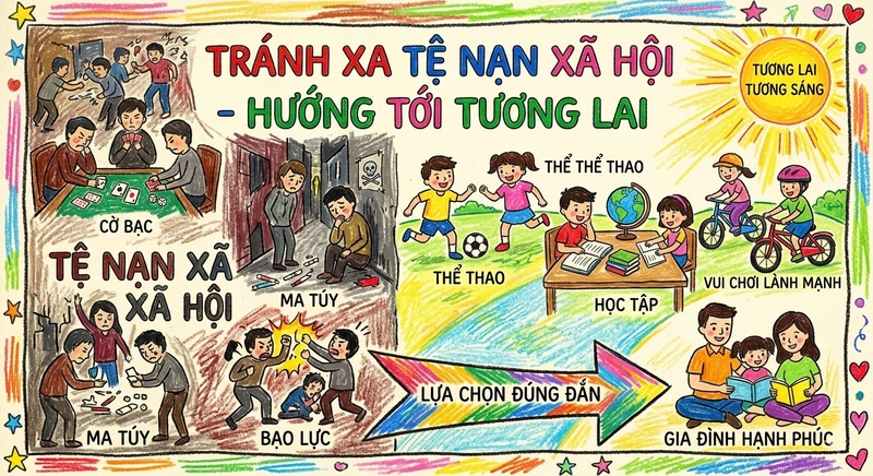 tranh vẽ phòng chống tệ nạn xã hội ý nghĩa