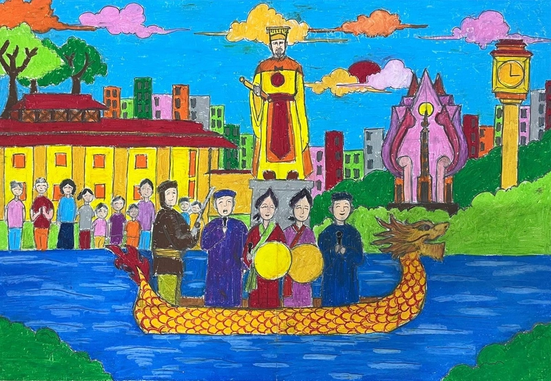 tranh vẽ quan họ bắc ninh 13