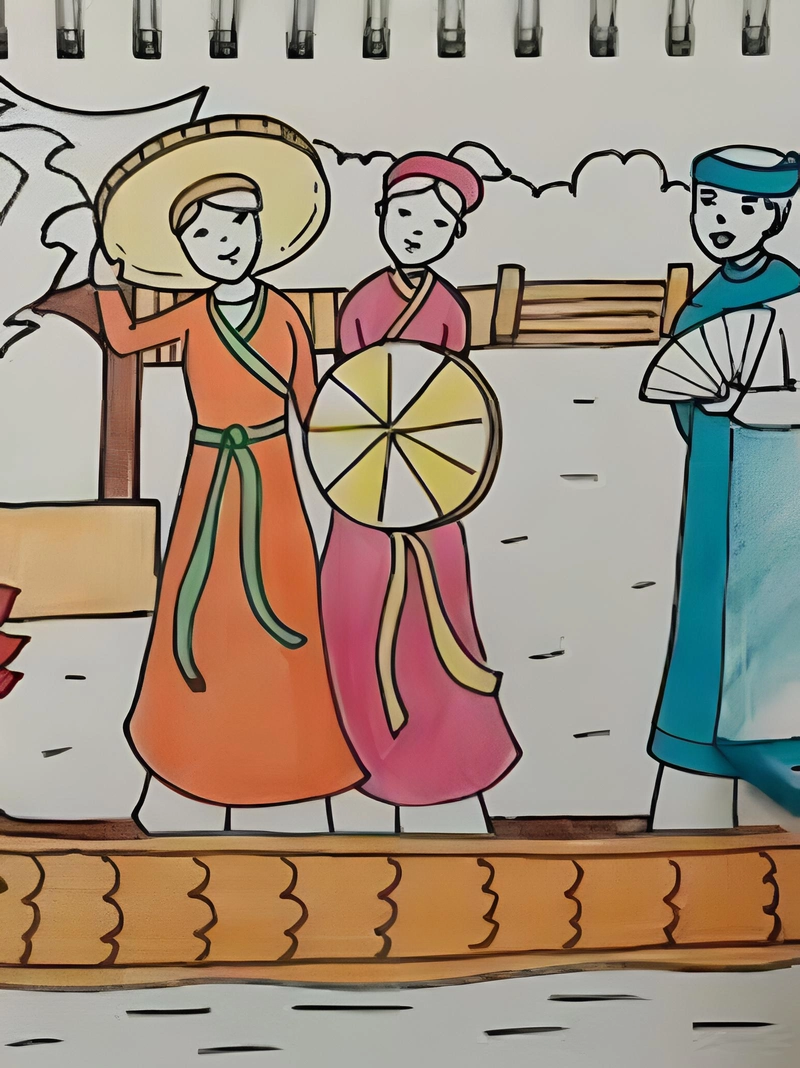 tranh vẽ quan họ bắc ninh 14