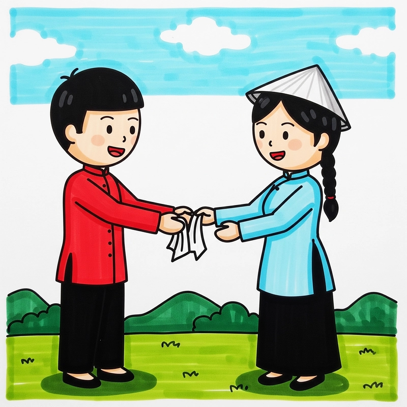 tranh vẽ quan họ bắc ninh 16