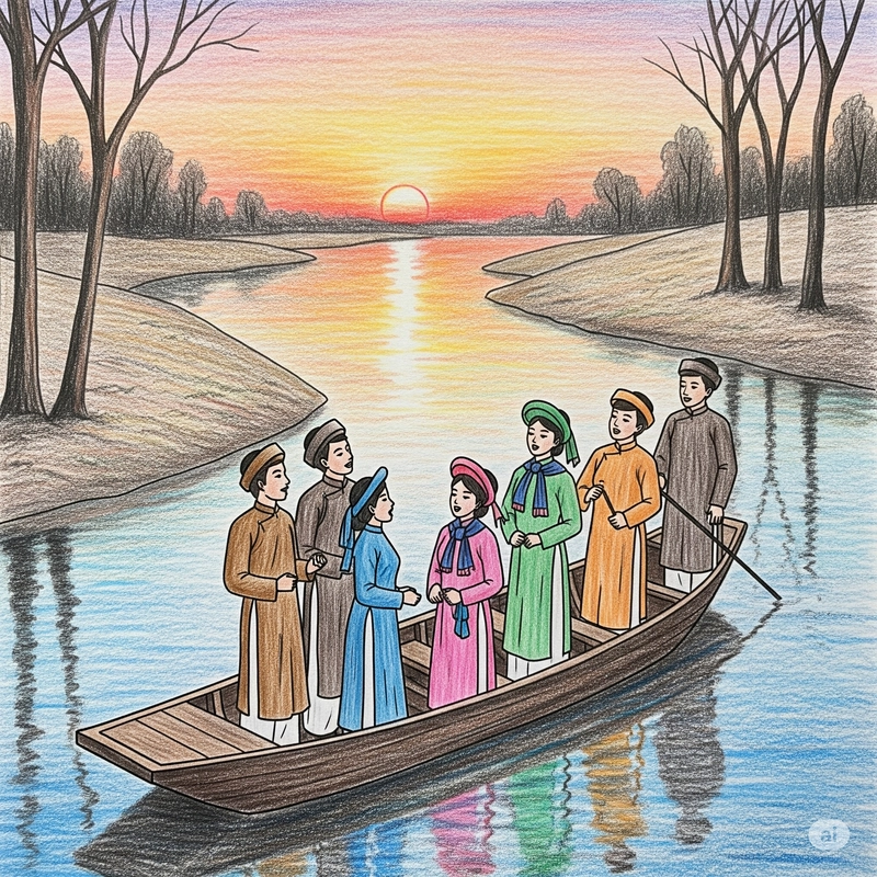 tranh vẽ quan họ bắc ninh 18