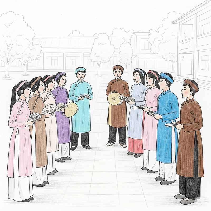 tranh vẽ quan họ bắc ninh 19