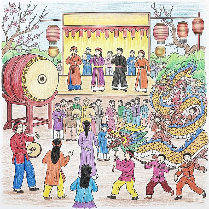 tranh vẽ quan họ bắc ninh 20