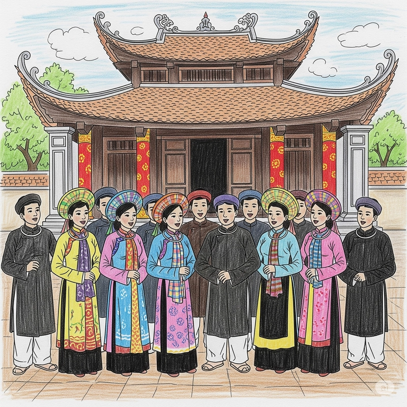 tranh vẽ quan họ bắc ninh 22