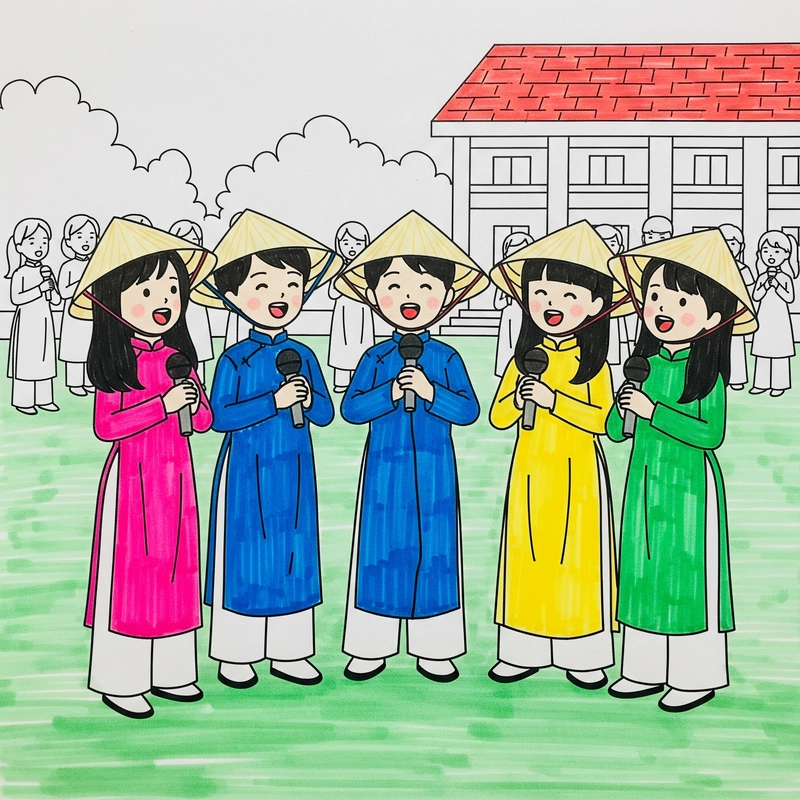 tranh vẽ quan họ bắc ninh 28
