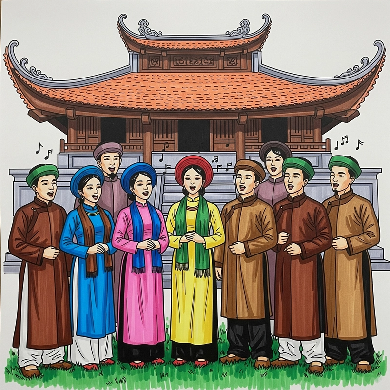 tranh vẽ quan họ bắc ninh 30