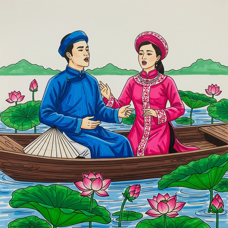 tranh vẽ quan họ bắc ninh 31