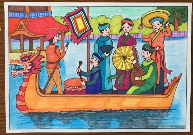 tranh vẽ quan họ bắc ninh 6