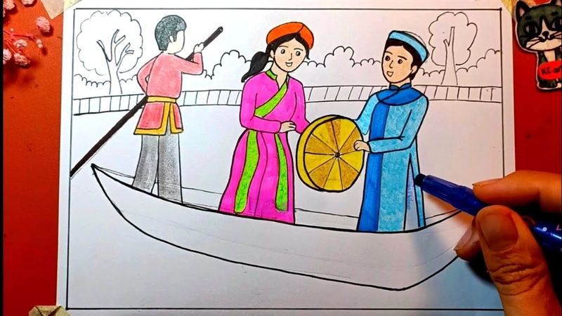 tranh vẽ quan họ bắc ninh 8