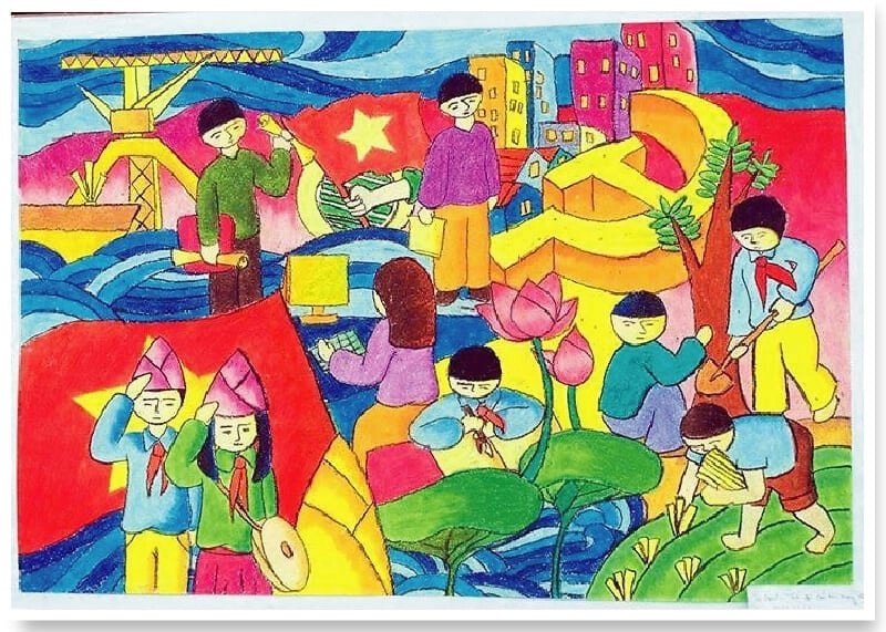tranh vẽ thanh niên xung phong