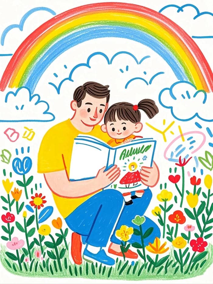 tranh vẽ trẻ em và tình yêu thương