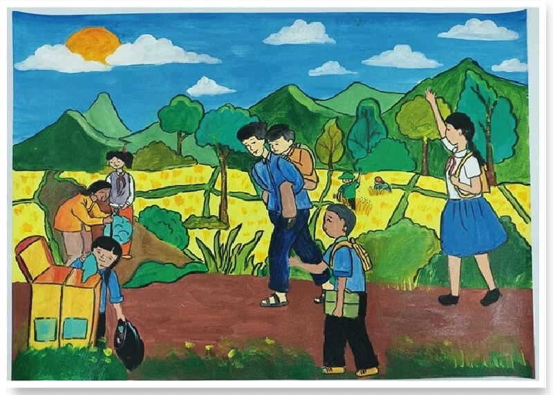 tranh vẽ tuổi trẻ Đoàn Thanh Niên
