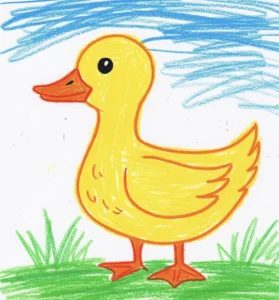 tranh vẽ vịt dễ dàng cho bé