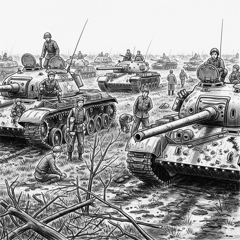 tranh xe tăng ngày 30/4 