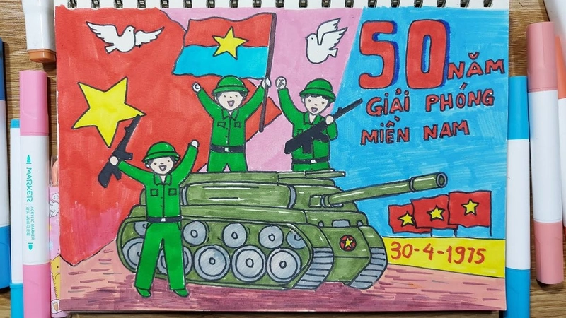 vẽ xe tăng giải phóng 