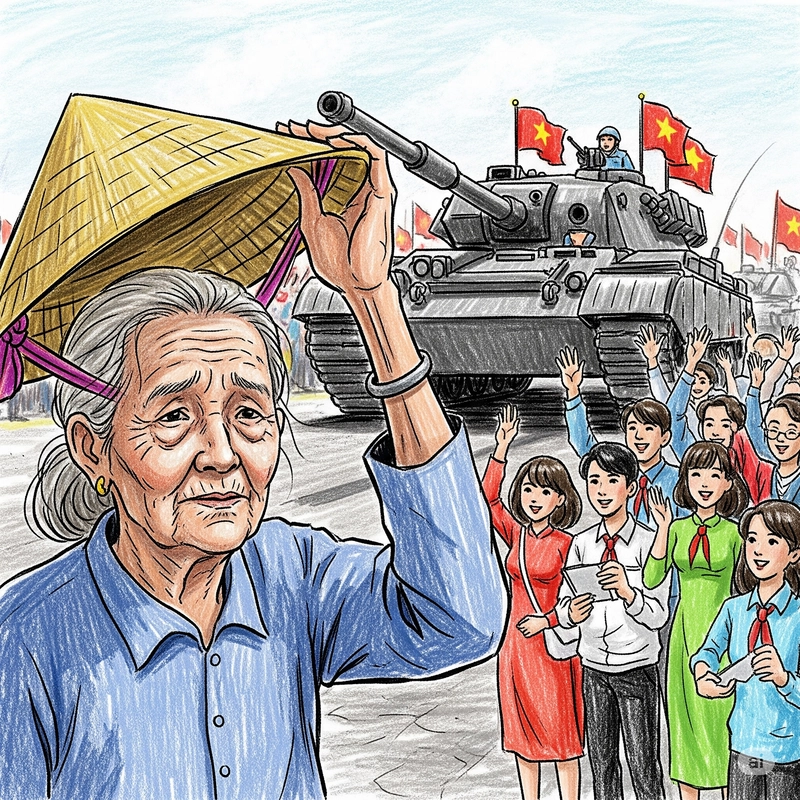 tranh chú bộ đội và xe tăng 