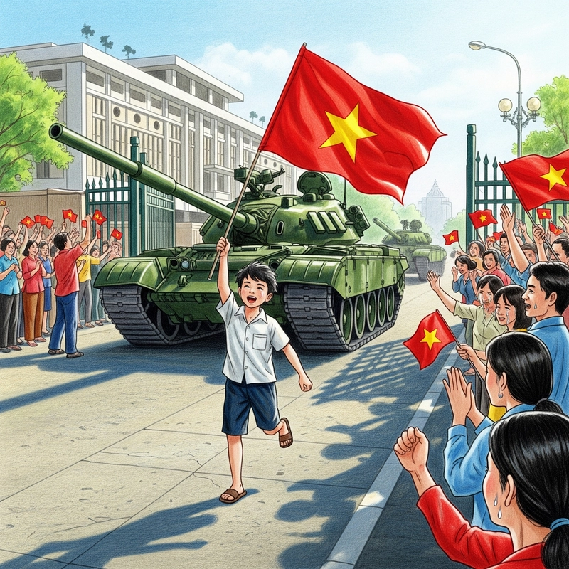 tranh vẽ chiến dịch hồ chí minh 