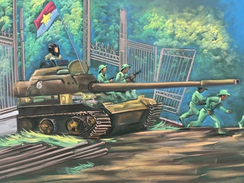 vẽ tranh xe tăng 