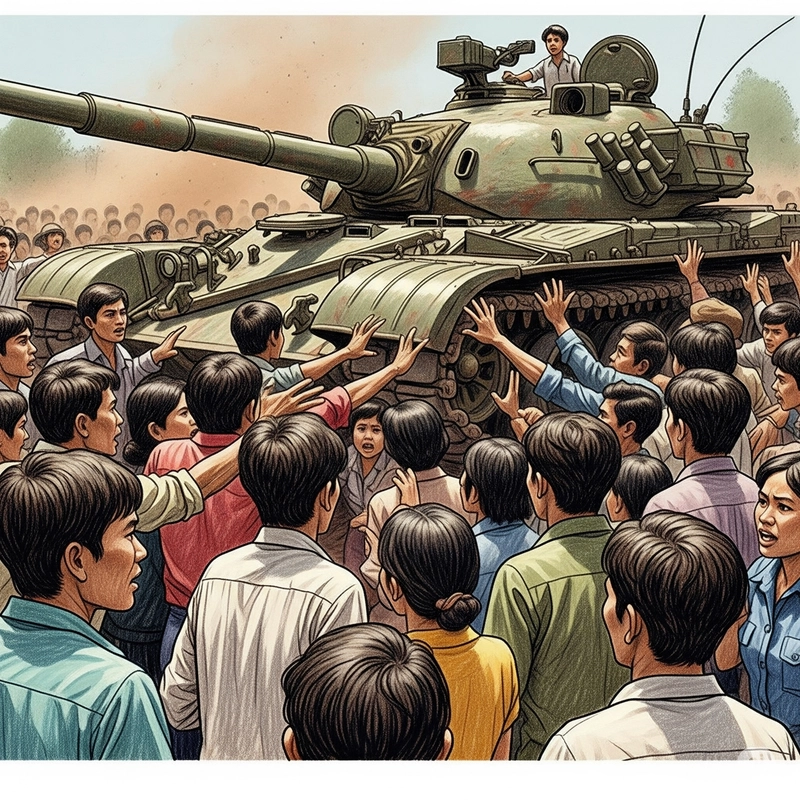 xe tăng và bộ đội 