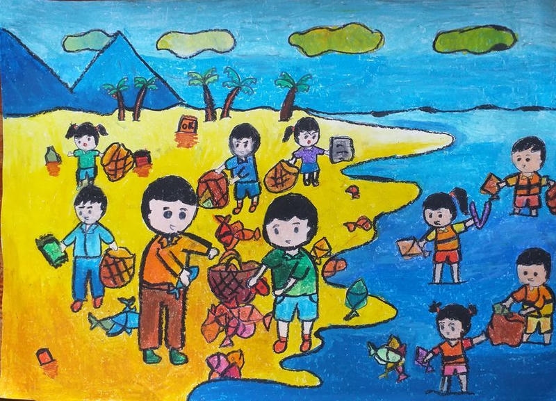 tuyển chọn ảnh vẽ tranh hoạt động thiện nguyện