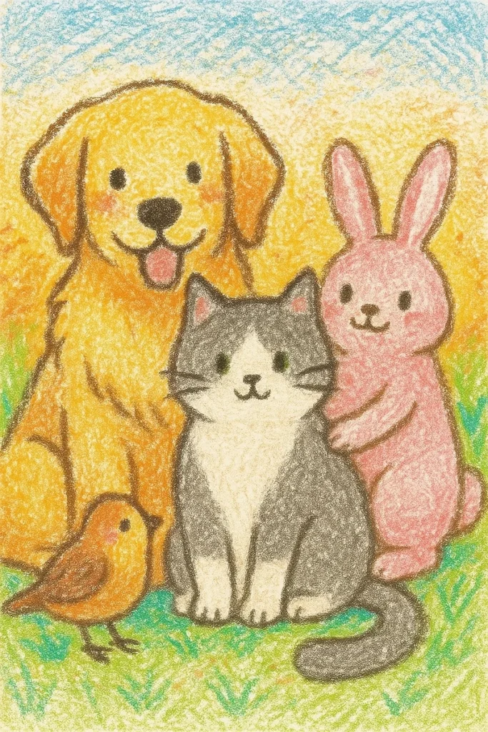 vật nuôi tranh vẽ