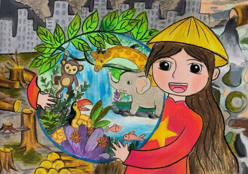 tranh bảo vệ động vật quý hiếm 