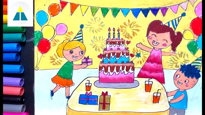 vẽ tranh tặng mẹ nhân ngày sinh nhật cảm động 
