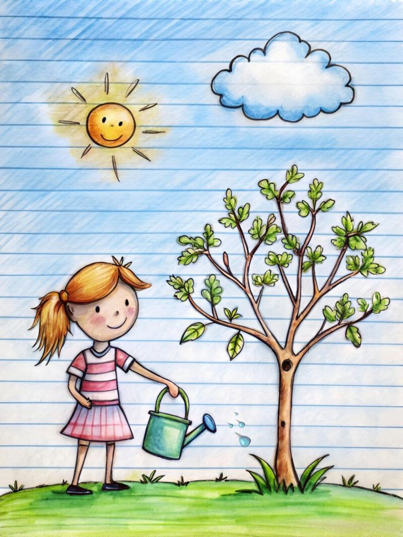 gợi ý vẽ tranh đề tài tự do đơn giản nhất 